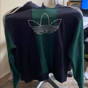 Adidas hoodie green/blue size large